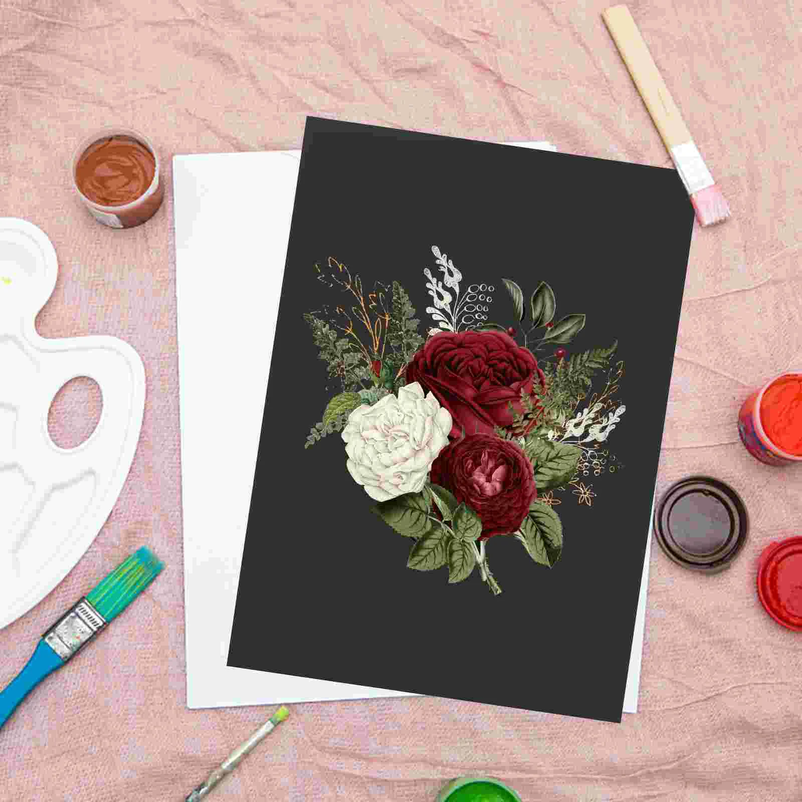 20 листов черного картона DIY Бумага для рисования Ремесла Изготовление материалов