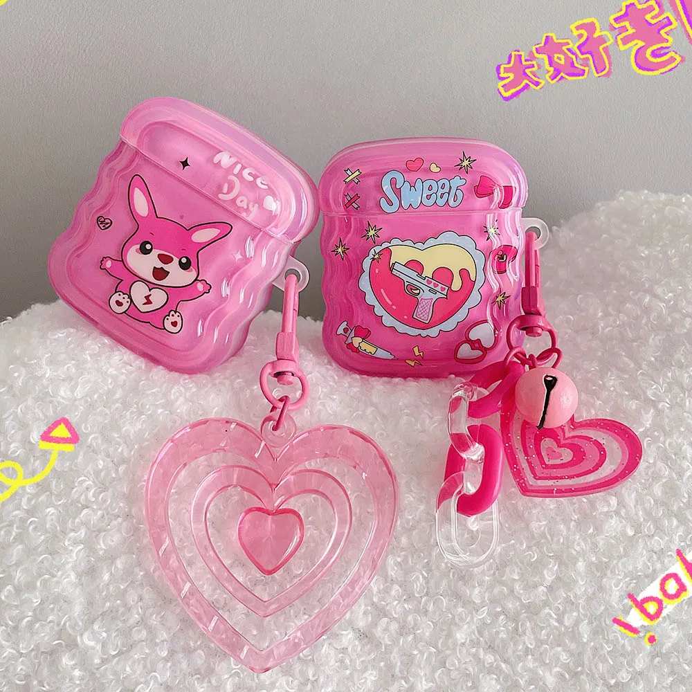 Милый чехол для наушников с узором в виде сердца AirPods AirPod 3 чехлы блестящей