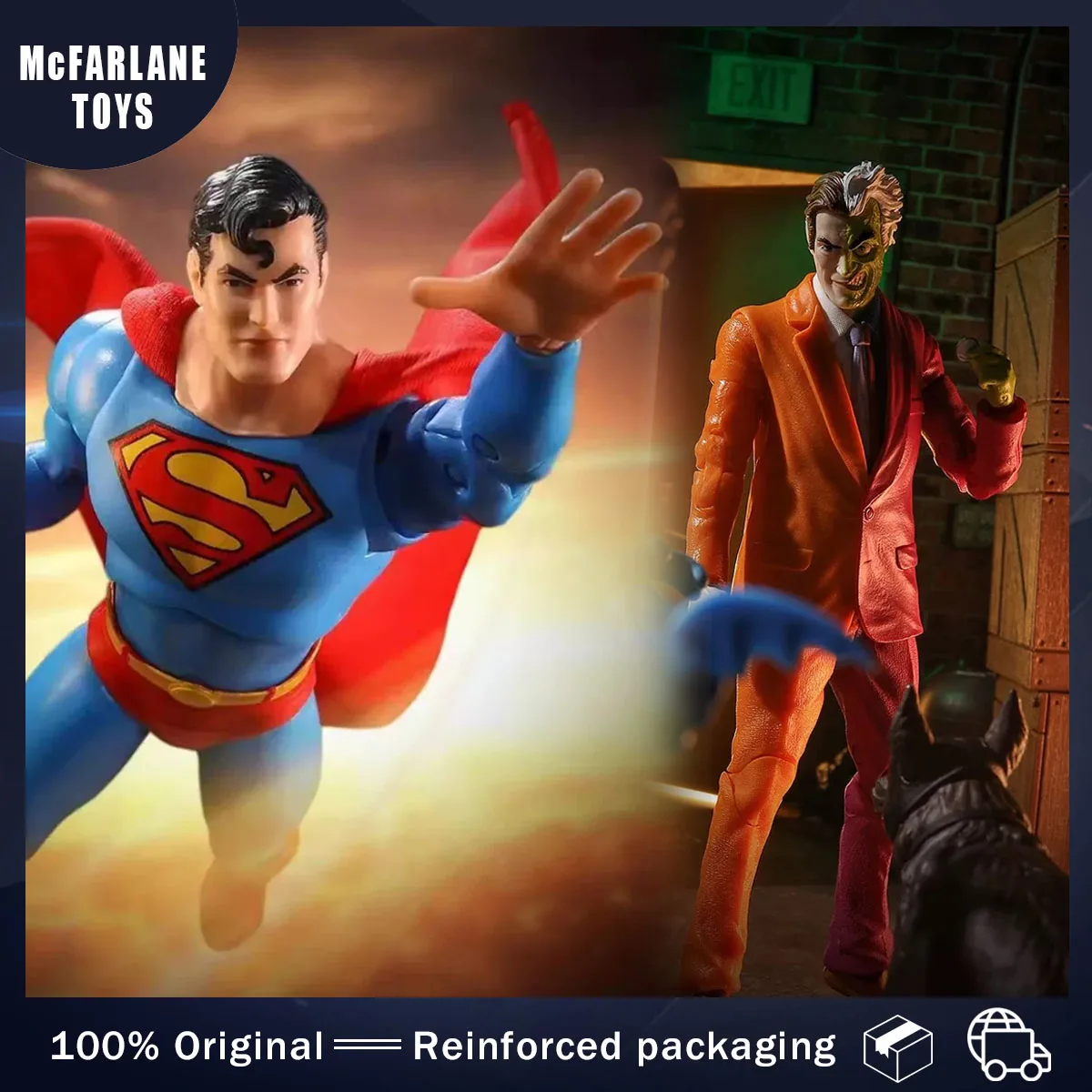 McFarlane Toys DC Multiverse Silver Age: Two-Face &amp Superman Фигурка 18 см