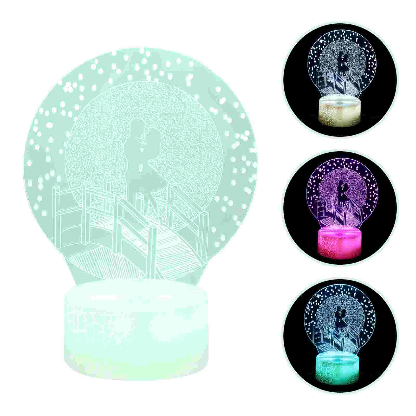 

Lamp Night Light Lamps 3D Kids Table Bedside Nursery Nightstand Photo Babyromantic Merchoperated Bedroom Love Touch Room Animal