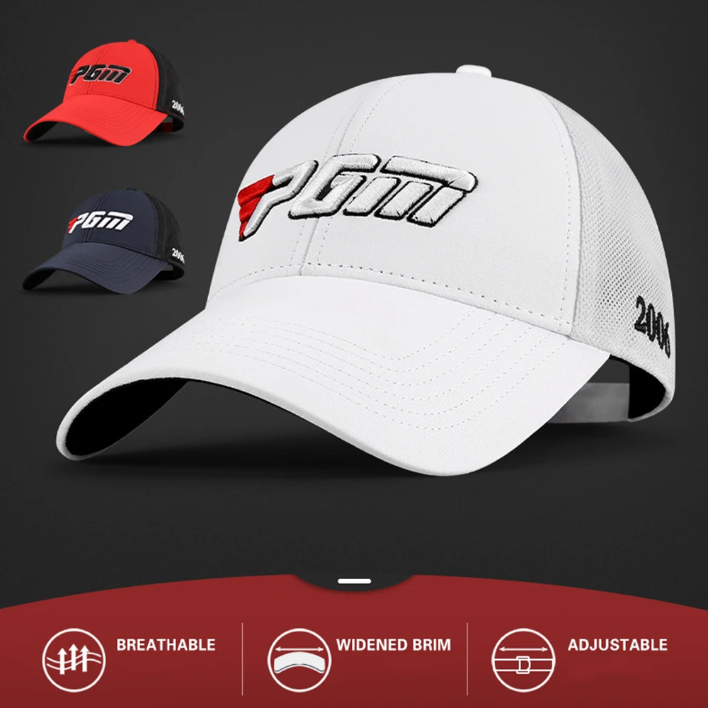 PGM MZ031 Golf Cap Summer Sports Men Women Cotton Adjustable Baseball Hat Sunscreen Breathable Quick-drying Leisure Running Hat