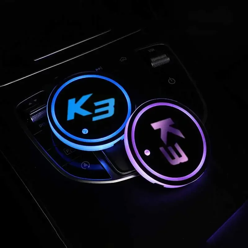 Автомобильный держатель для напитков 7 цветов подставка воды декор KIA K3 значок с