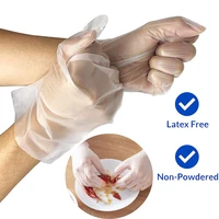 100pcs disposable thickened gloves multi functional transparent one off bbq cooking gloves for household food handling lab work