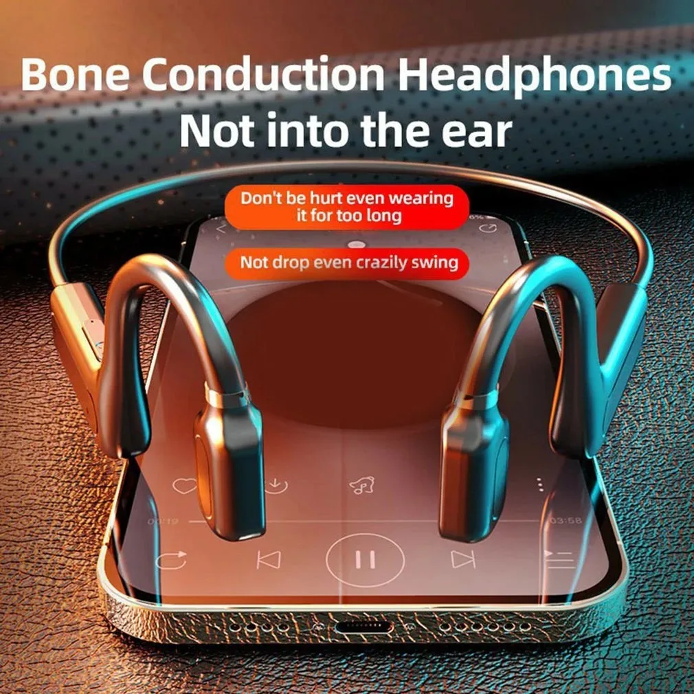 

Wireless Bone Conduction Headphone Bluetooth5.1 Headset Stereo Ear Hook Sport Earphone for For OnePlus Nord CE N200 2 10 9RT 9R