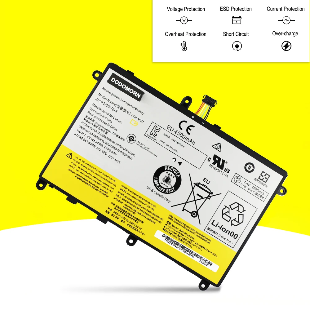 L13L4P21 L13M4P21 Аккумулятор для ноутбука Lenovo Ideapad Yoga 2 11 2332 20332 20428 серии 2ICP5/50/70-2 7 4 В 34 Втч