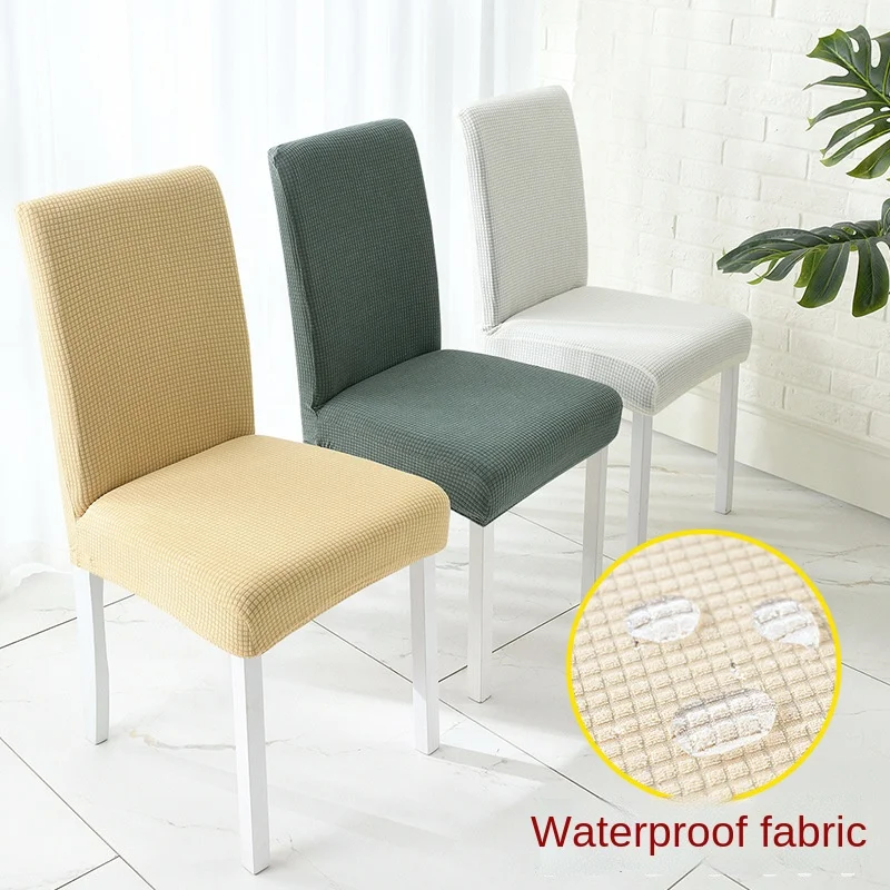 

Waterproof Elastic Dining Chair Covers Jacquard Seat Covers for Dining Room Chair Covers for Chairs Kitchen Hotel Banquet