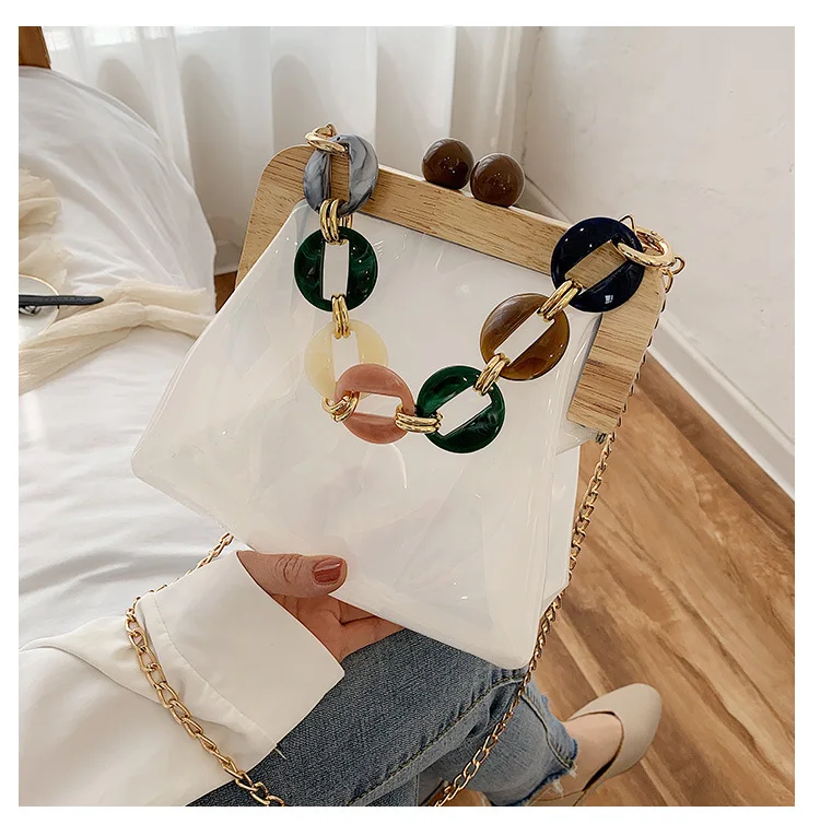 

Роскошная акриловая сумка через плечо, женские прозрачные клатчи, Женская сумочка, прозрачная маленькая сумка-мессенджер из ПВХ в виде раку...