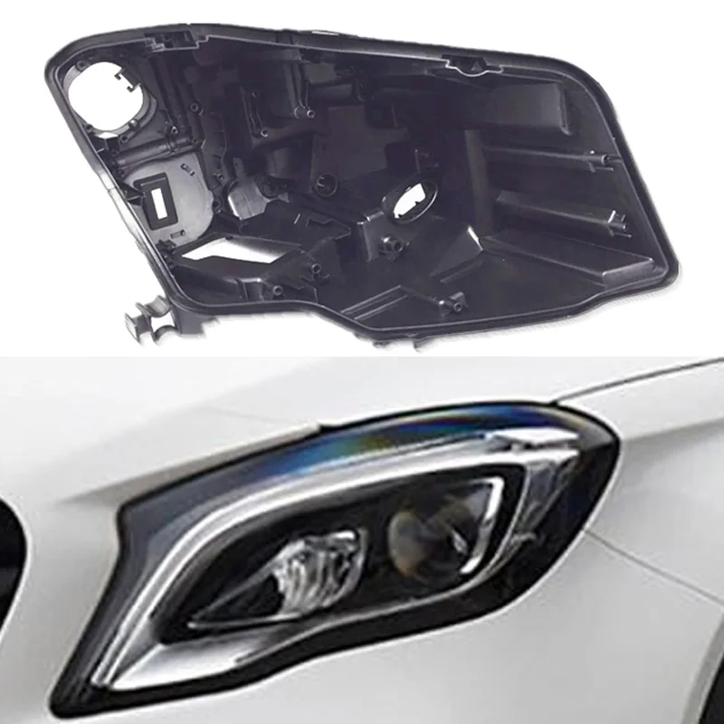 

For Mercedes-Benz GLA 156 2018-2020 Headlight Shell Light Box Plastic Base Headlight Black Headlight Housing Headlamp Housing