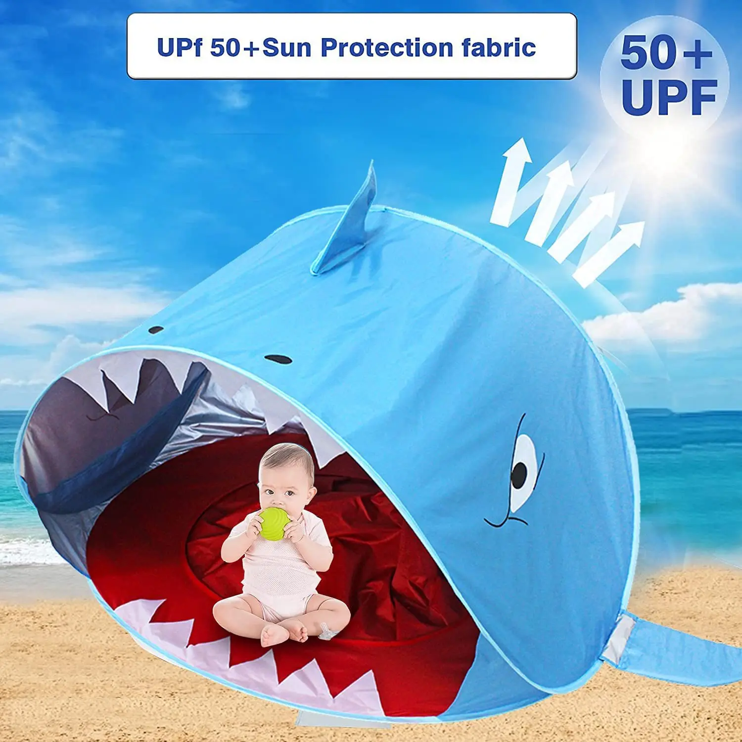 Детская Пляжная палатка водонепроницаемая навес от солнца с защитой УФ