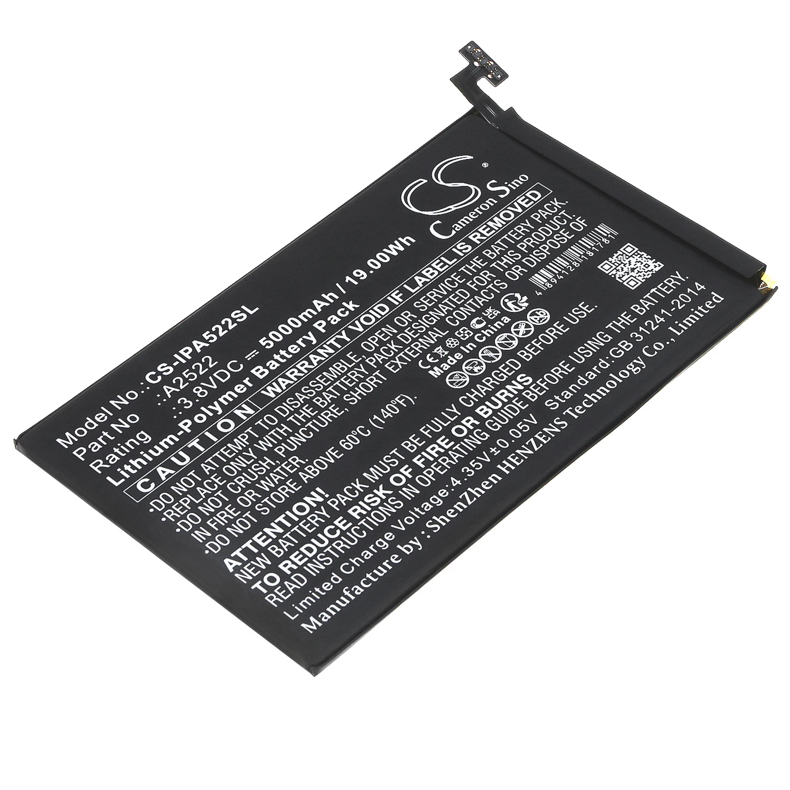 Tablet Battery For   Apple A2522  A2567  A2568  A2569  iPad Mini 6 Volts 3.8  Capacity 5000mAh / 19.00Wh Product Type Li-Polymer