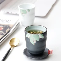 ceramic water cup hotel cup zen style handleless mug coffee cup tea cup personal porcelain cup kungfu tea cup set