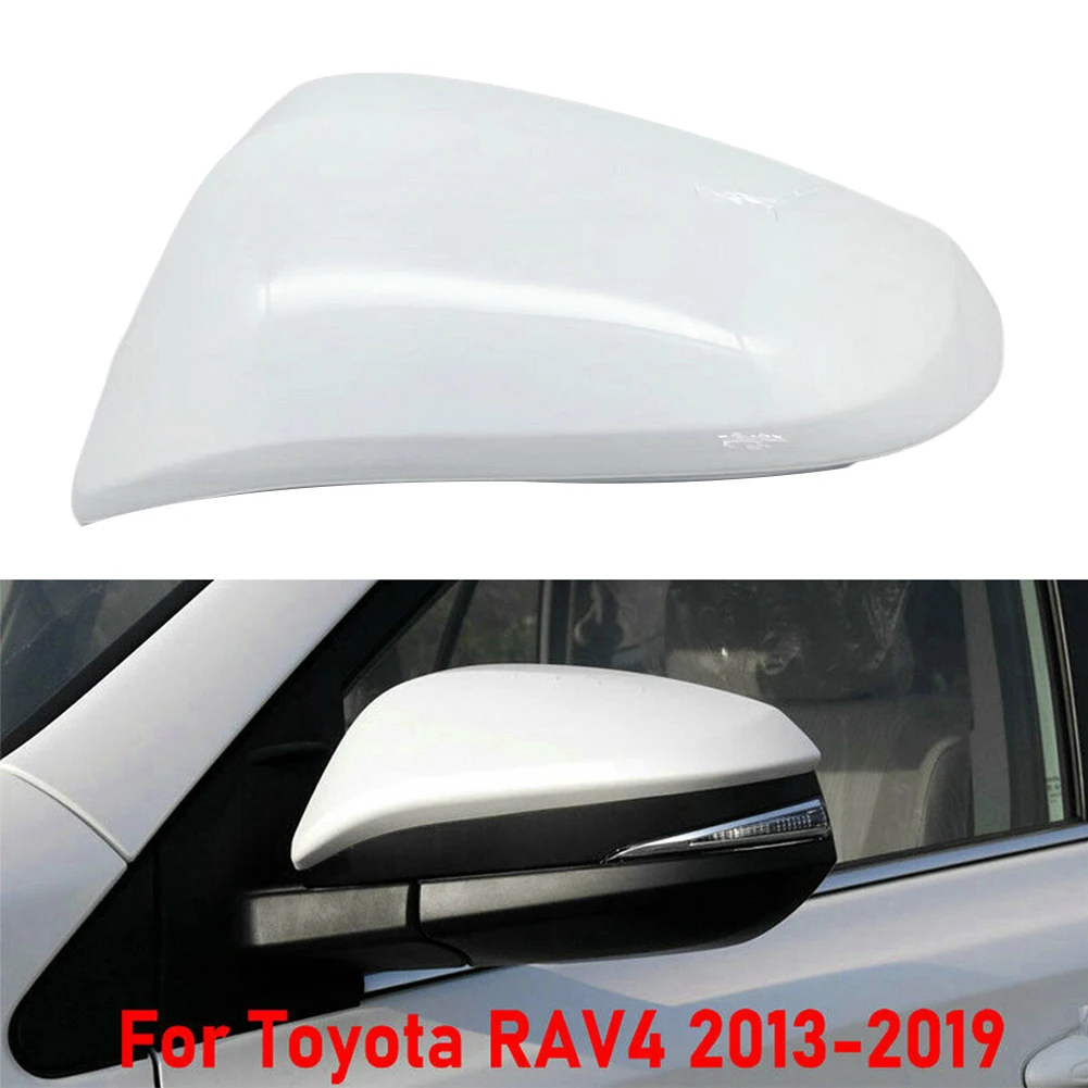 

1pc White Car Rear View Mirror Cover Left Accessories For Toyota RAV4 2013-2019 Left Side Rear View Wing Mirror Cover Cap