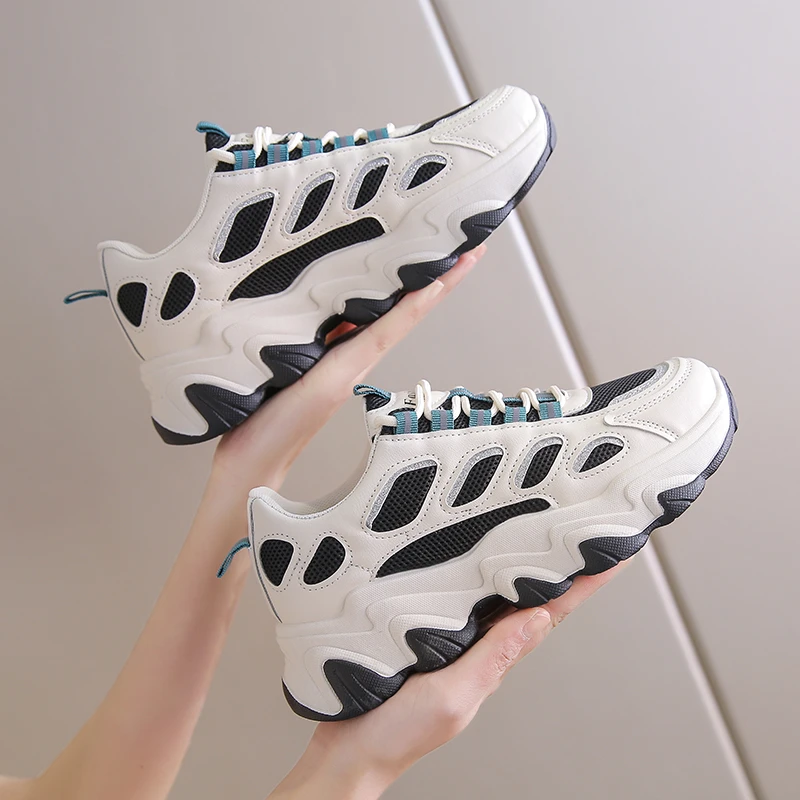 

2023 Fashion Women Mixed Colors Sneakers Ankle Unisex Shoes Couple Footwear Female Versatile Platforms Sneaker Lady Zapato 35-40