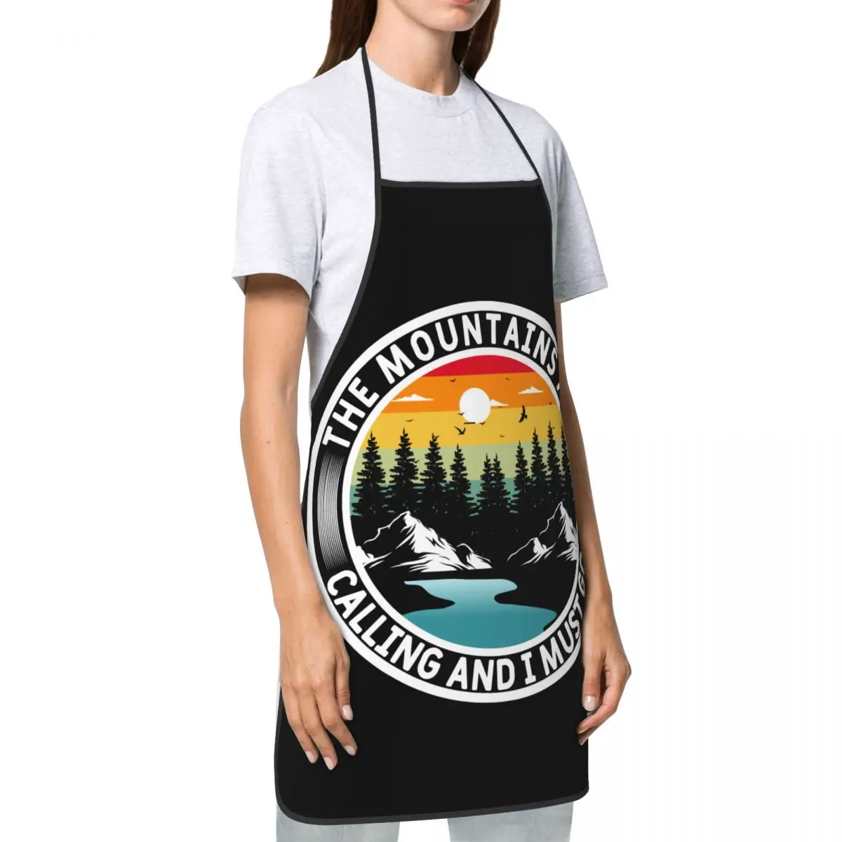 Пользовательские горы Awake The Soul нагрудник фартуки унисекс кухня шеф-повар