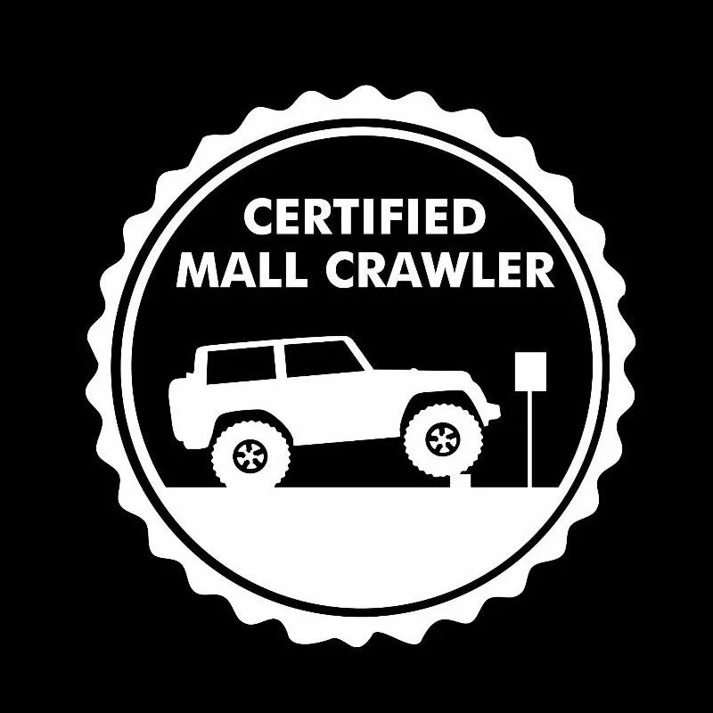 

15 cm Funny Certified Mall Crawler Car Stickers Decal for Jeep Wrangler Cherokee 4x4 Y97
