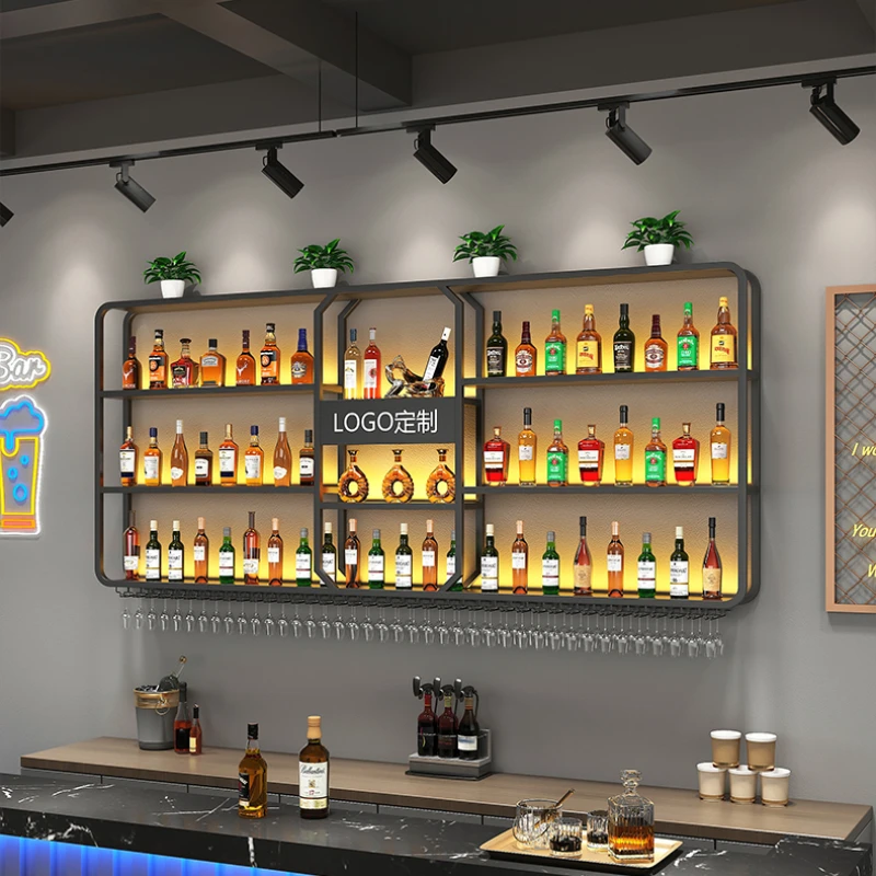 Полки Открытый бар Портативное украшение для вина Современный дом Шкаф напитков