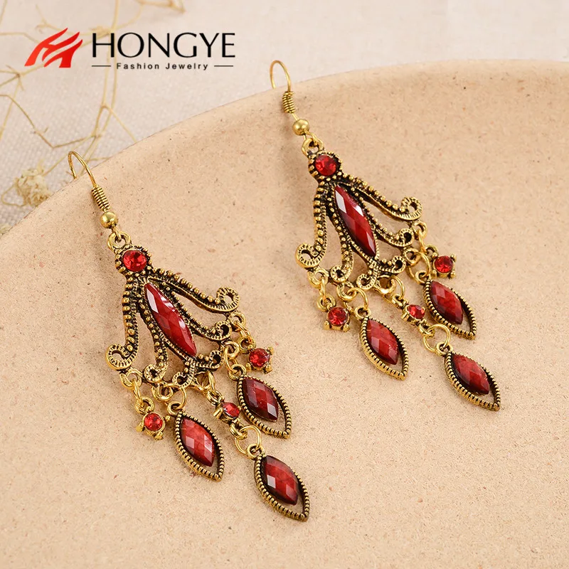 

2023 Bohemia Colorful Beads Long Tassel Dangle Earrings For Women Indian Ethnic Vintage Nepal Gypsy Oorbellen Jewelry New
