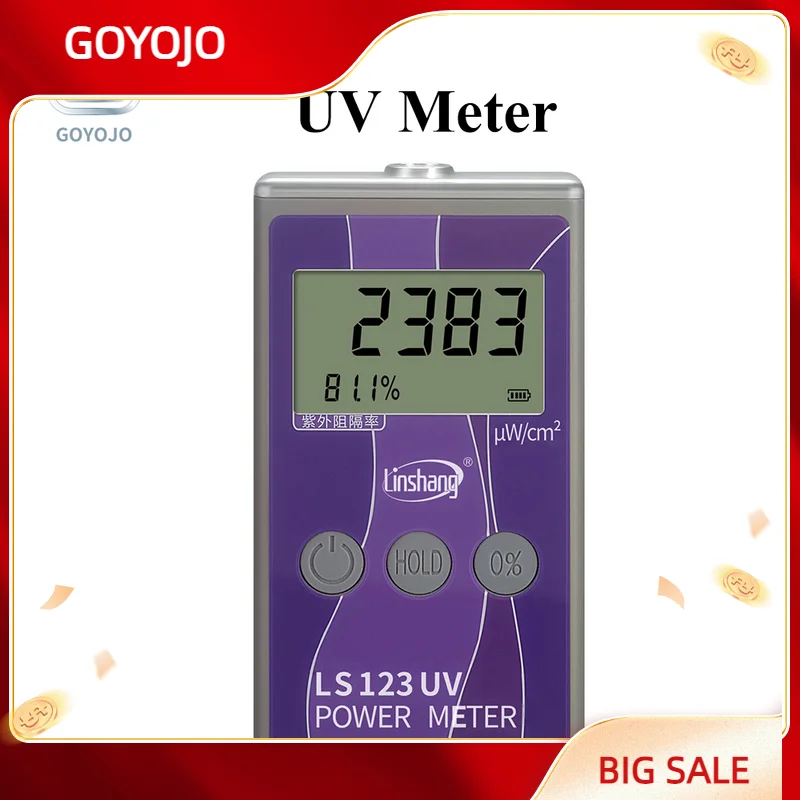 

Portable UV Meter LS123 Measure Ultraviolet Radiation Power Intensity Radiance Density Rejection Rate