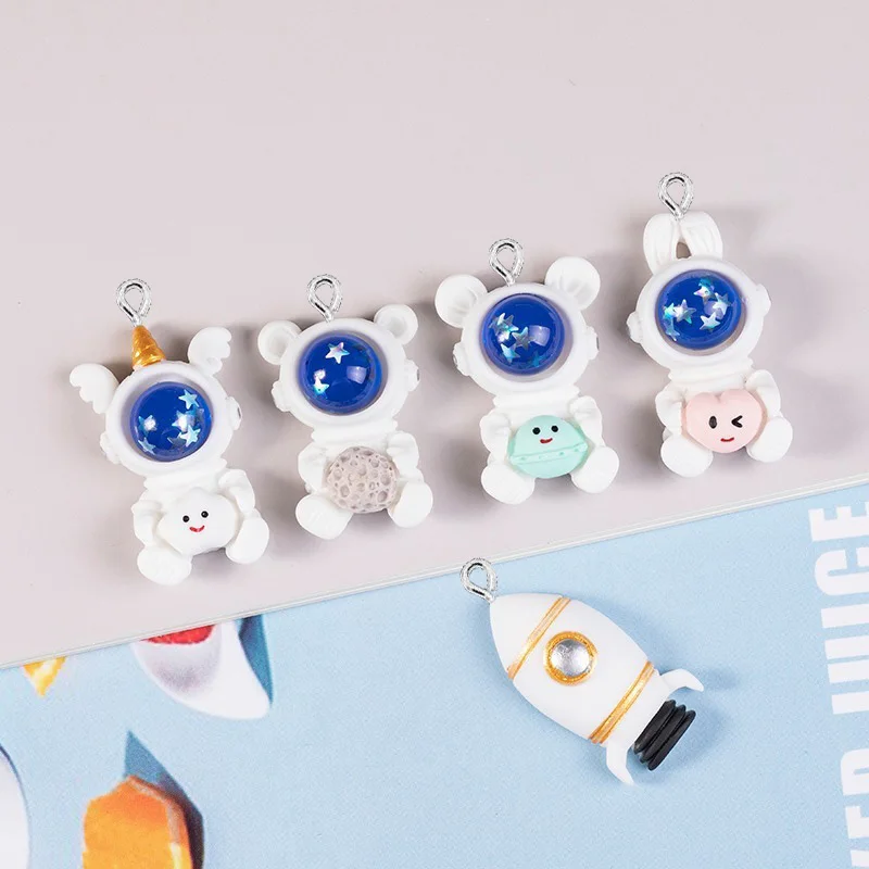 

Подвеска из каучука в виде астронавта, 10 шт./Лот, для изготовления ювелирных изделий, аксессуары для брелоков, «сделай сам», серьги, ожерелье,...