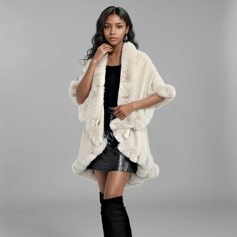 Женский короткий вязаный кардиган WTHT модный свободный однотонный с плюшевым