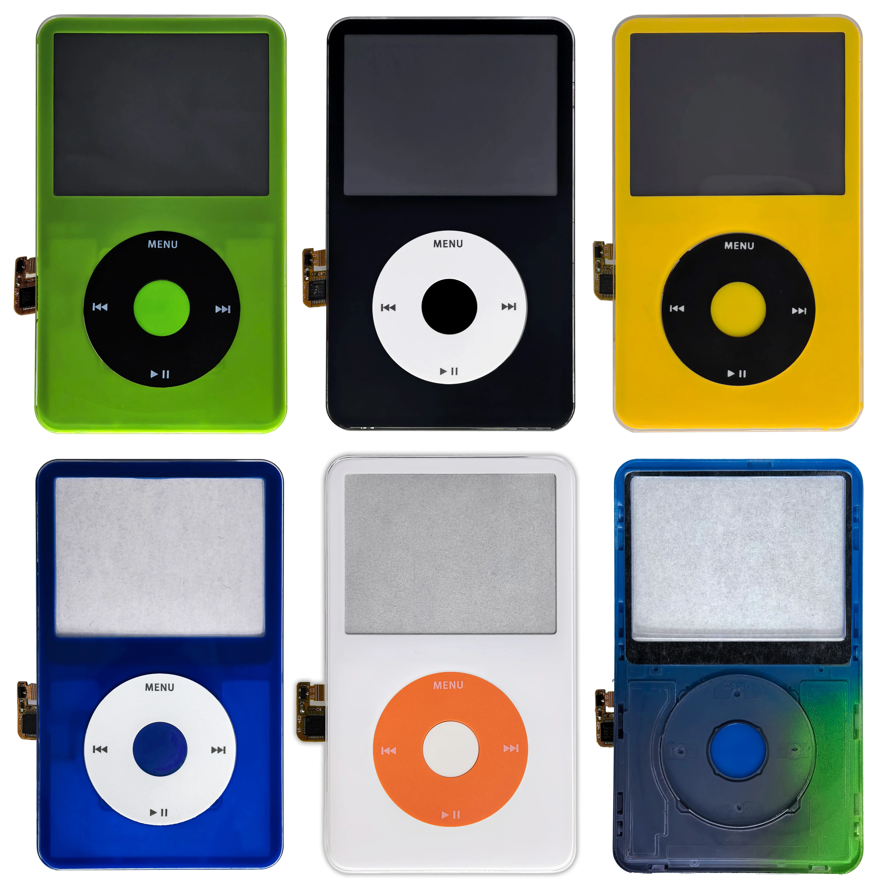 Фото Передний корпус в сборе для видео iPod 5-го 5,5-го поколения, включает крышку лицевой панели с щелчком и центральной кнопкой №2