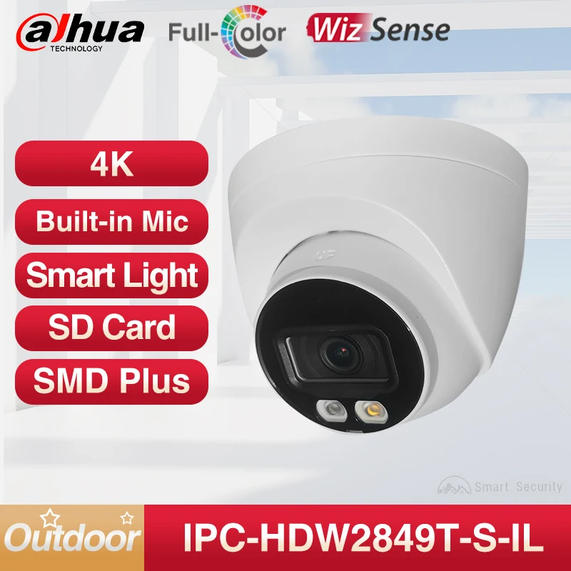 Camera 4k Starlight Perimeter Security Protection Mic Hdw284