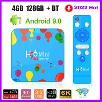 h96mini h6 6k smart android 9 tv box 2 4g 5g wifi ram 4gb rom 32gb 128gb set top box w h96max bt voice search air mouse