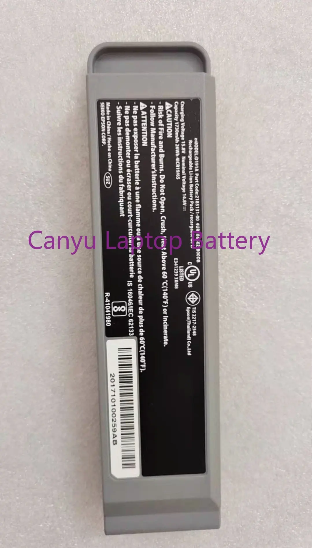 

Новый 15,8 V 1730mAh Сменный аккумулятор для Epson PictureMate PM 525 D191A 2180244-00 4UR18650Z-B00DA