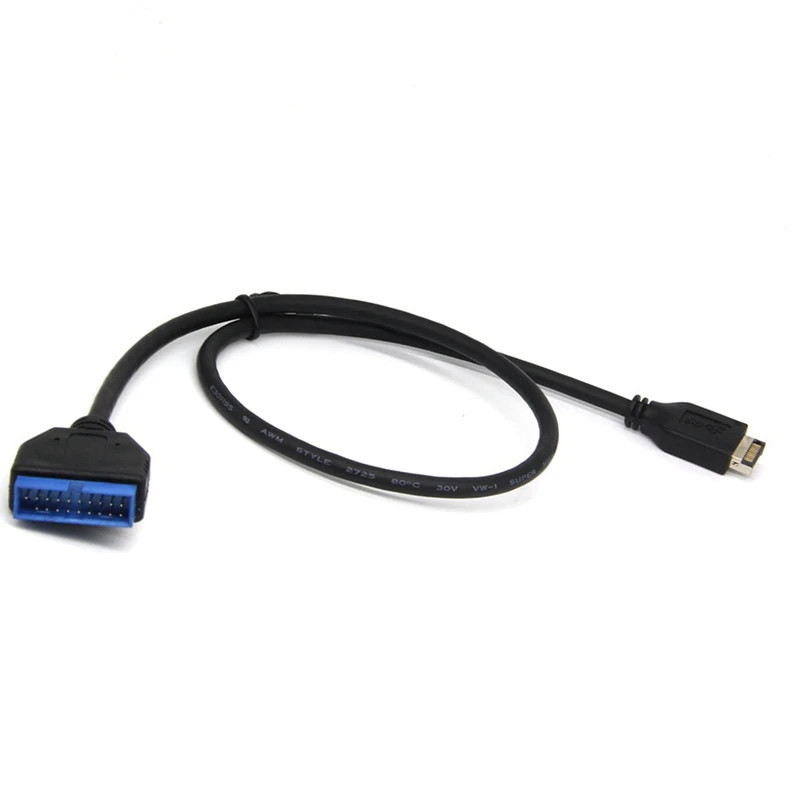 1 шт. кабель-удлинитель USB Type-E (папа)-IDC20P (папа)