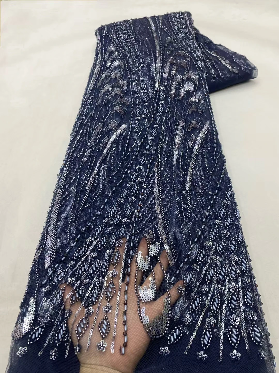 5 ярдов африканских французских бусин с блестками горячая распродажа кружевные