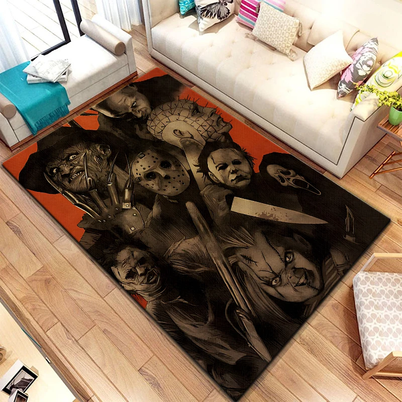 

Horror Movie HD Printed Polyester Area Rug Yoga Mat Carpet for Living Dining Dorm Room Bedroom Home Decor Alfombra Dropshipping