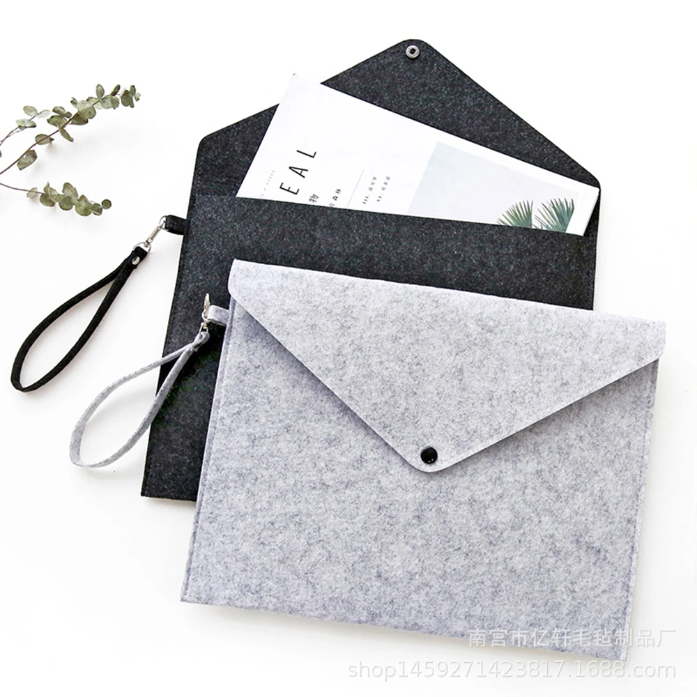 

1Pc File folders-Felt Folder Expanding File Folder Paper Portfolio Case Letter Envelope A4 Folders