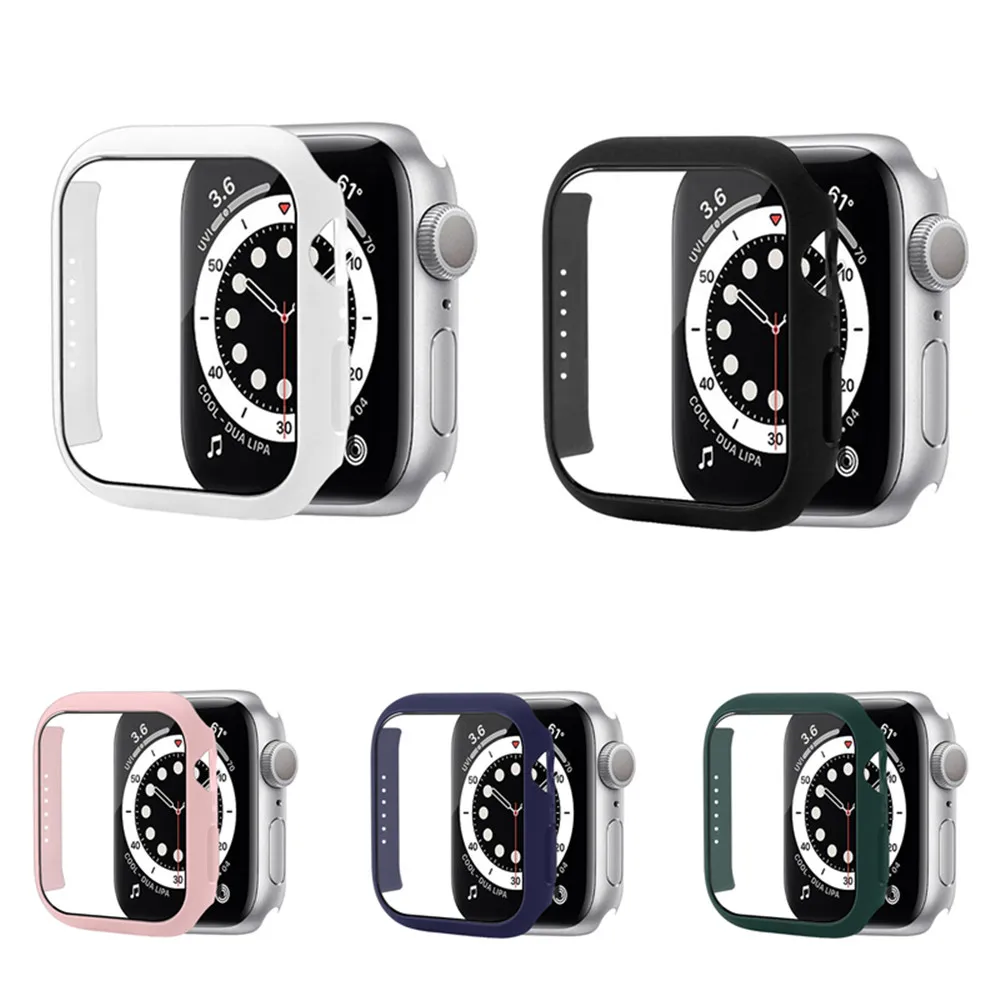 

Чехлы для Apple Watch серии 7, 6, SE, 5, 4, 3, 45 мм, 41 мм, 44 мм, 40 мм, 42 мм, 38 мм, защитные стекла с полным покрытием для IWatch 7, 6, 5, 4, 3