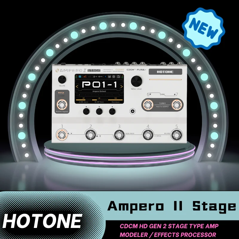 

2-ступенчатый мультипликаторный процессор Hotone ambut II Stage CDCM HD GEN, 2-ступенчатый мультипликаторный процессор, известная трехъядерная DSP-платформа amпрано II