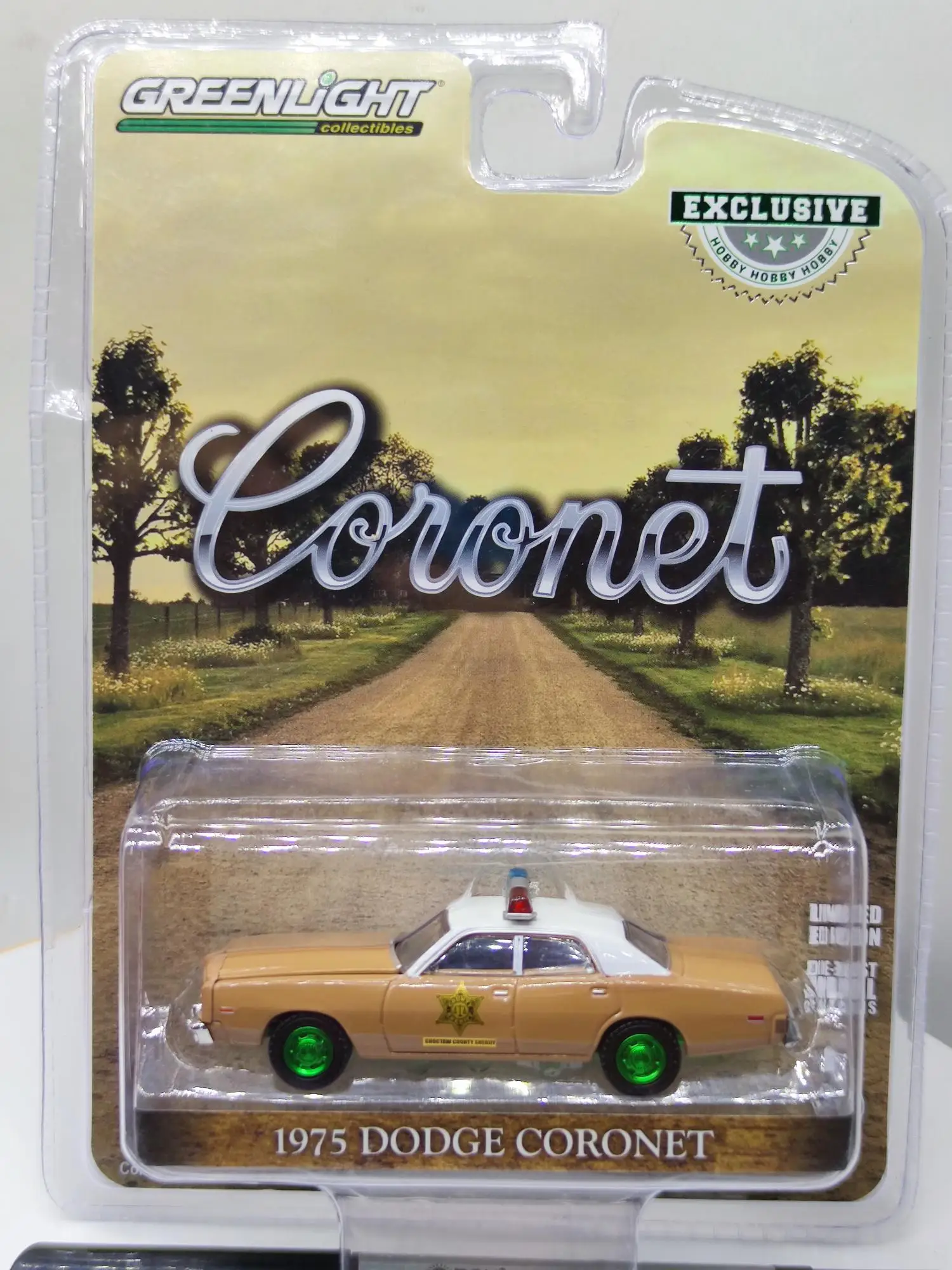 

Модель автомобиля из литого металлического сплава Dodge Coronet Green machine version, 1:64, 1975