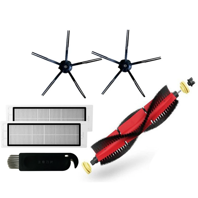 

for Xiaomi Roborock S5 Max S6 S50 S6 MaxV S4 E4 Accessories Detachable Main Brush, Silicon Side Brush Washable Filter