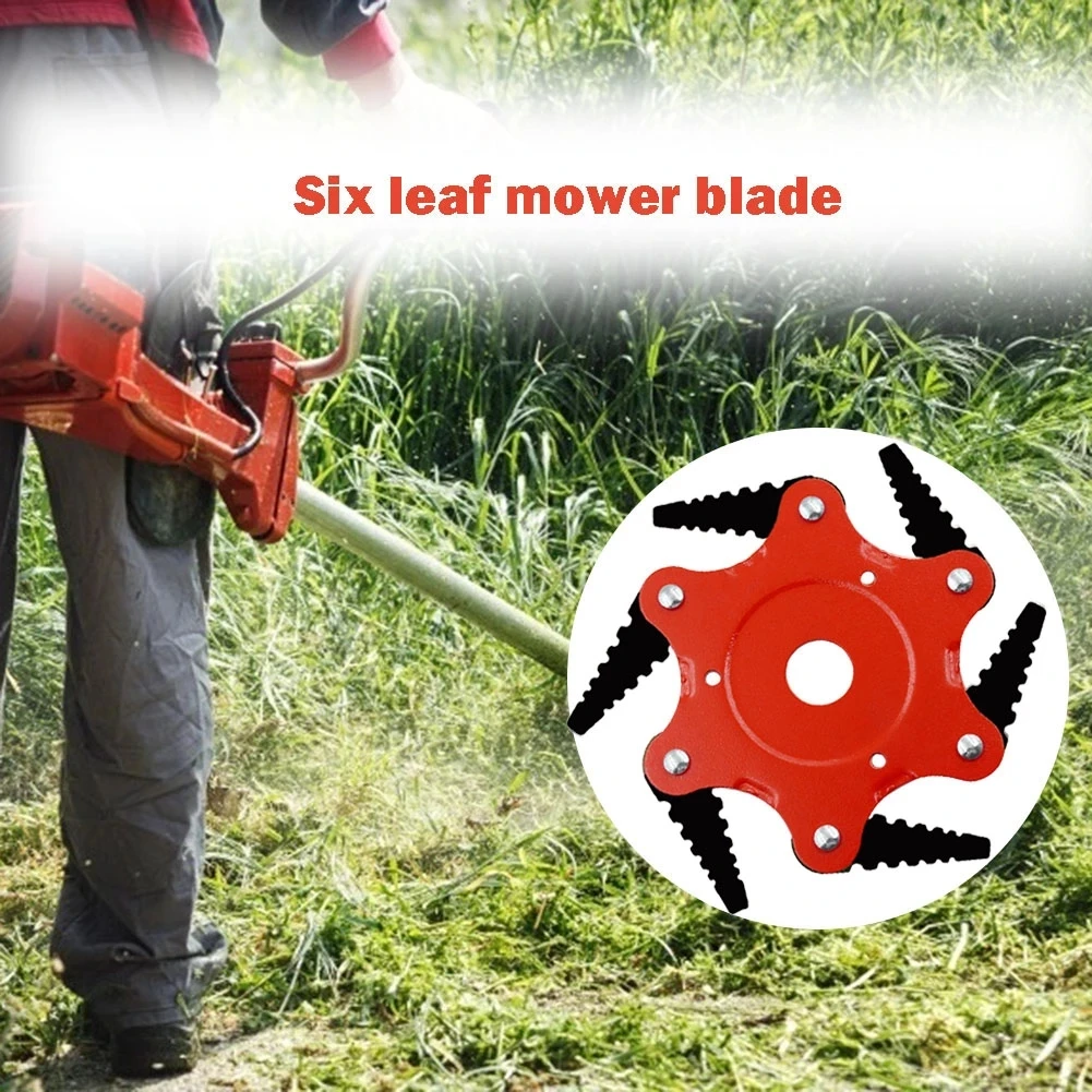 

Lawn mower head six-leaf cyclone blade grass knife agricultural household weeding machine supplies accessories 6 steel razor