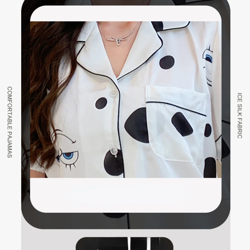 New Pajamas Women's Summer Suits Home Service Cute High-end Pajamas Can Be Worn Outside Soft Comfortable and Casual Sleepwear