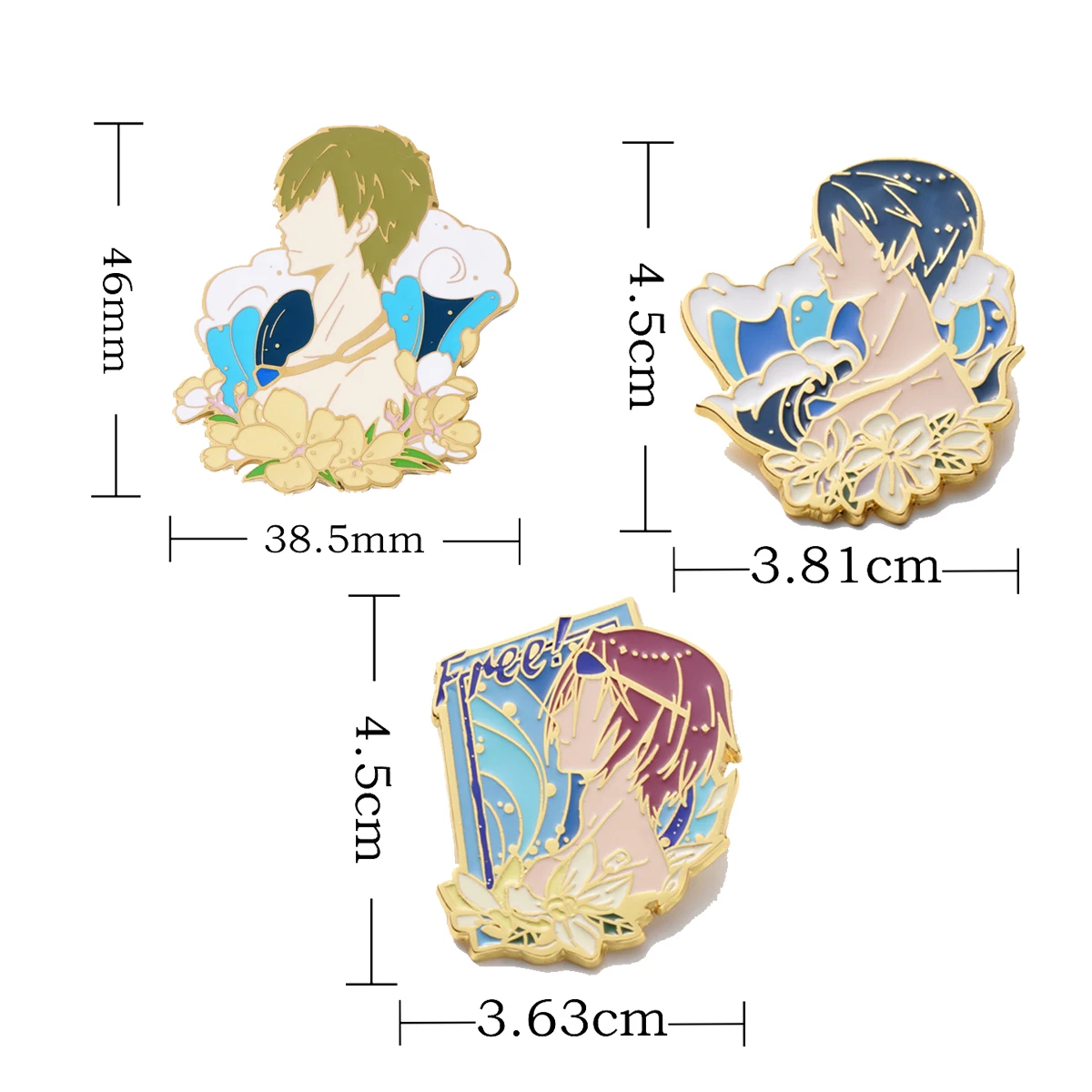 

Free! Japanese Anime Enamel Pins Swimming Brooches Clothes Backpack Lapel Badges Fashion Jewelry Accessories For Friends Gifts
