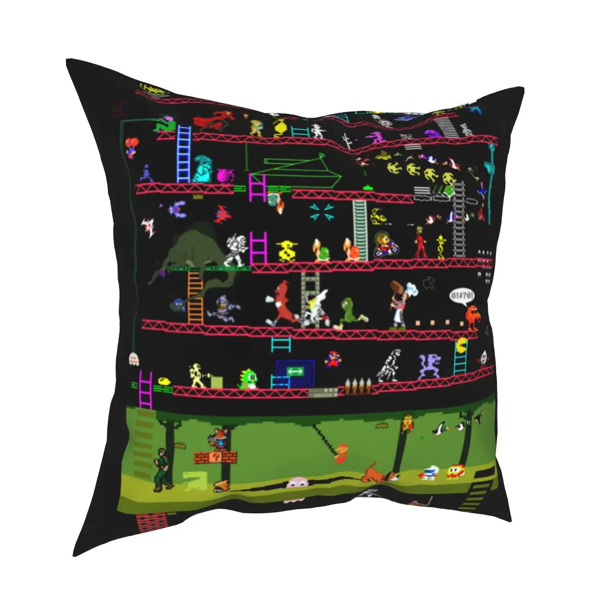 

50 Video Game Classics Pillow Case Arcade Game Collage FC Console Cushion Covers Fashion Decorative Pillowcase for Sofa 18'