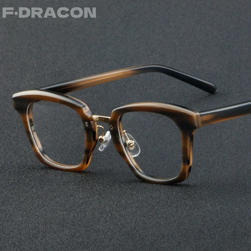 F · DRACON оправа для очков ретро квадратная мужская деловая мода Оптические очки по