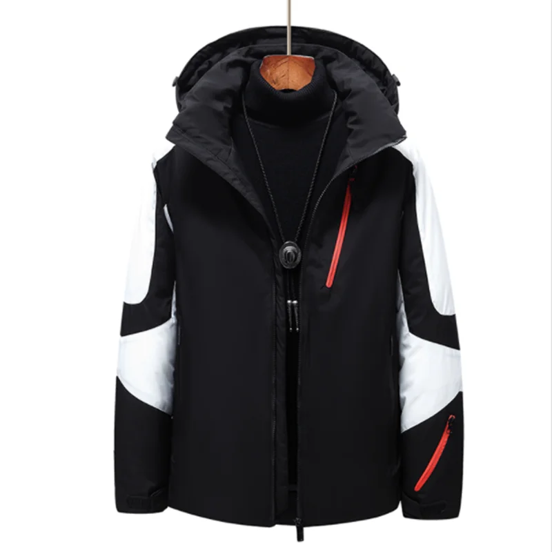 

Высококачественный модный пуховик, мужское зимнее плотное теплое Мужское пальто, простая Модная брендовая мужская одежда в Европе и США