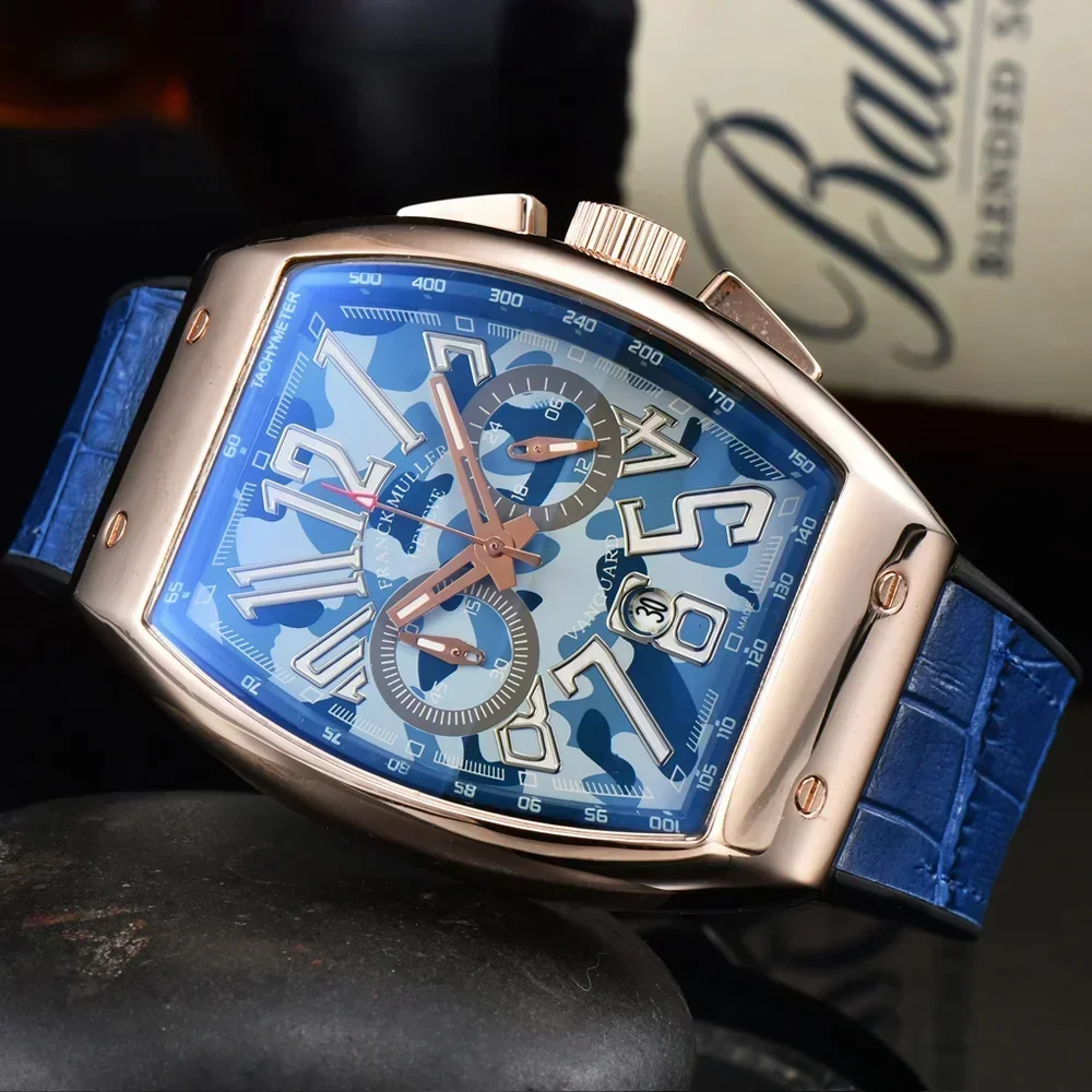 Распродажа AAA FRANCK MULLER брендовые Женевские часы для мужчин многофункциональные