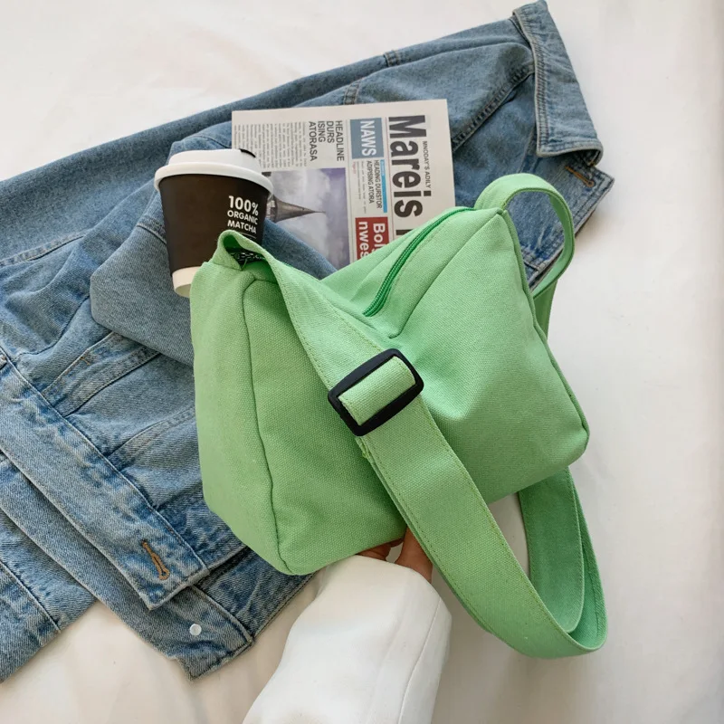 

Secure Canvas Retro Academic Style Crossbody Shoulder Bag Girls Handbags Women Simple Commuter Messenger Tote Bag