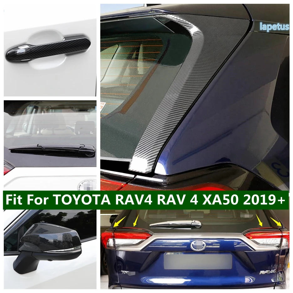 

Задние фонари Lapetus, лампы, веки, веки, накладки для TOYOTA RAV4 RAV 4 XA50 2019-2022, хром/углеродное волокно, наружные