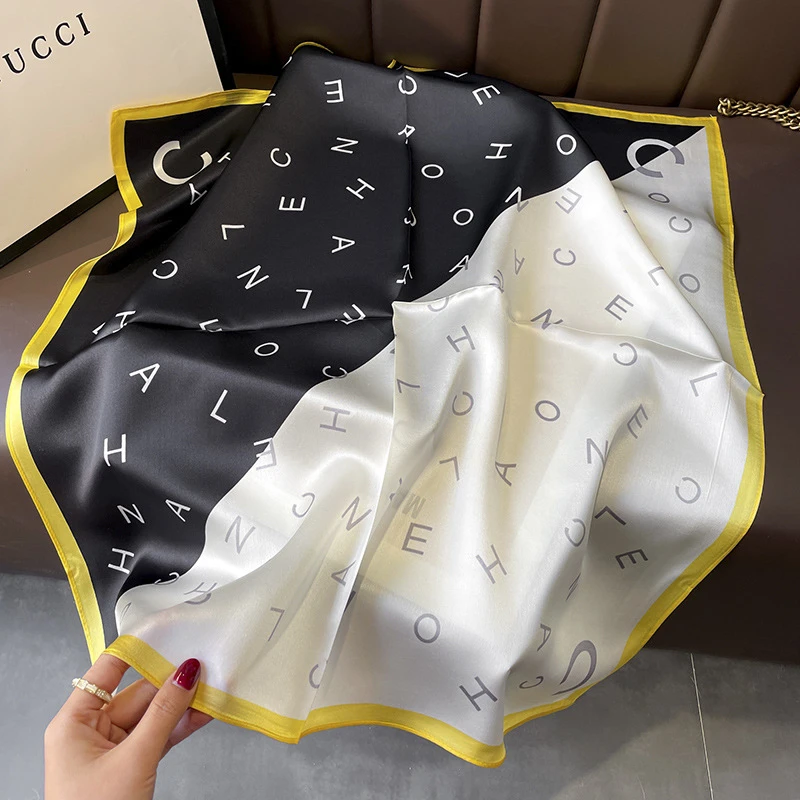 Square 100% Real Silk Scarf Women Bufanda Shawls Wraps for Lady Neckerchief Natural Foulard Femme Bandana Scarves Pashmina 2022 |