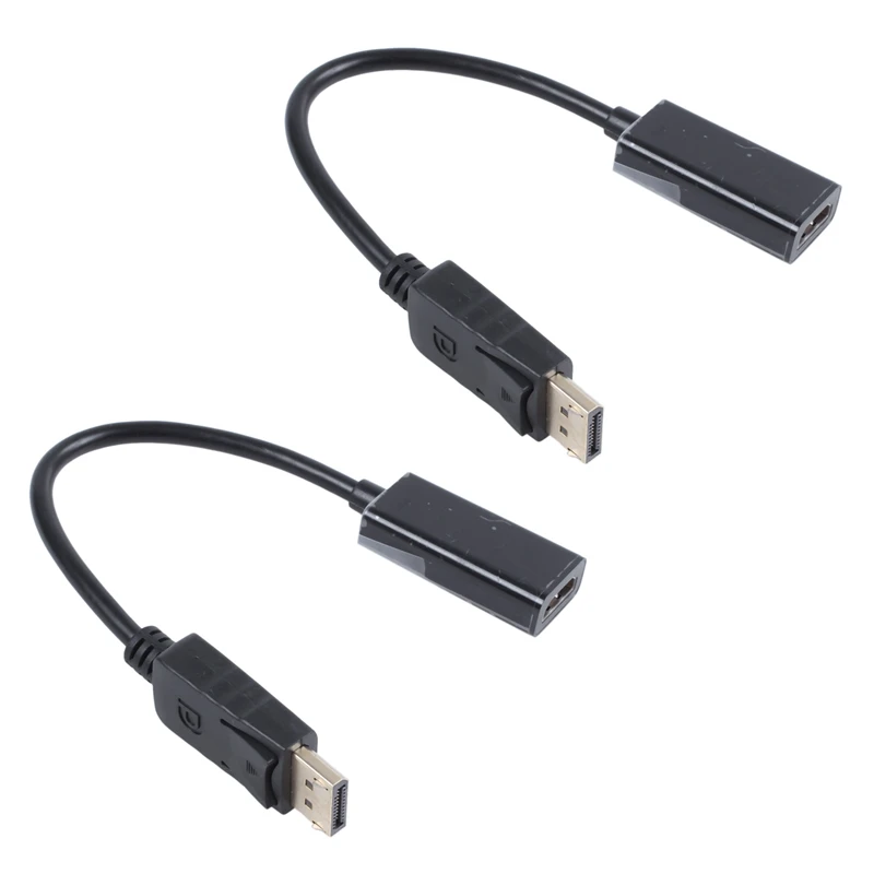 

Hot 2X DP Display Port Male To HDMI Female Cable Converter Adapter