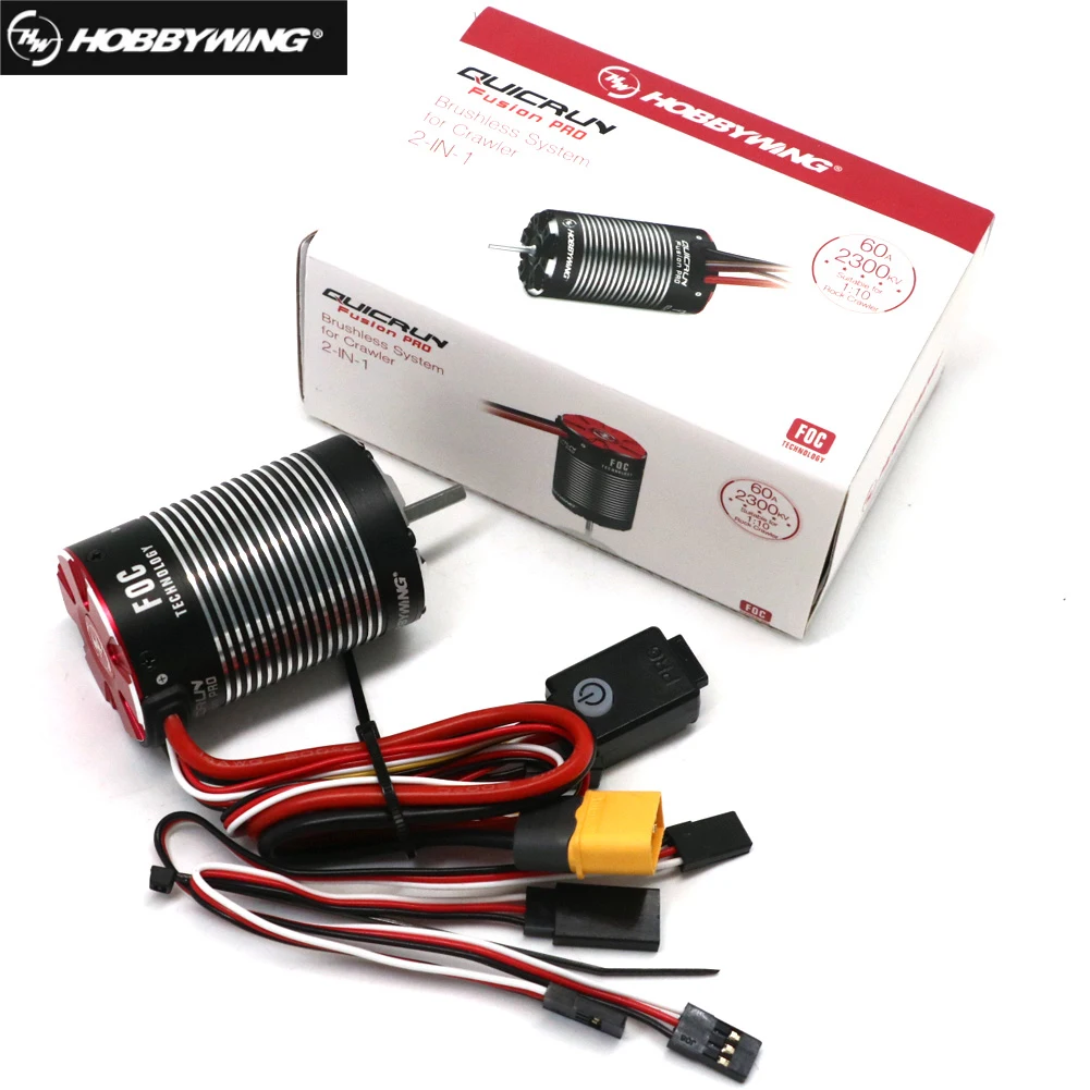 Бесщеточный сенсорный двигатель HobbyWing quirun Fusion PRO 540 2300KV встроенный 60A ESC 2 в 1 для