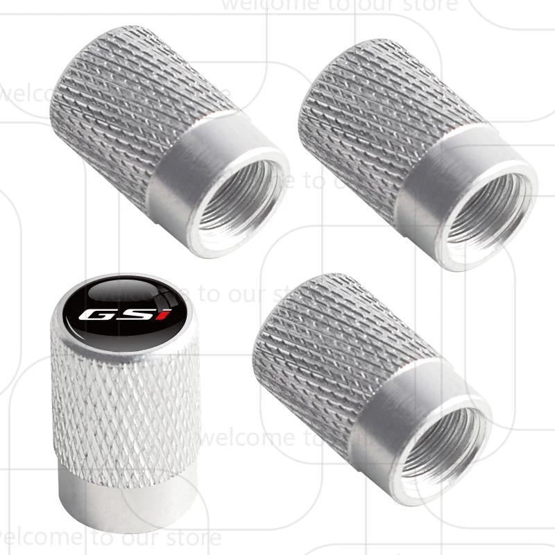 

4 шт., клапан автомобильной шины, эмблема GSI для Opel Mokka Insignia Corsa Antara OPC VXR8 Astra, алюминиевая крышка штока воздушного порта, пылезащитные чехлы