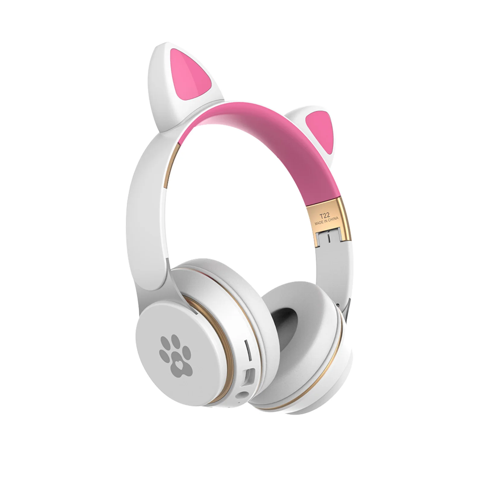 

Портативная Беспроводная игровая гарнитура «кошачьи уши» со светодиодсветильник кой и регулятором громкости